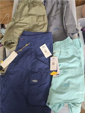 Aftco Cargo Shorts in Blue Teal Charcoal And Army Green For Specific Buyer